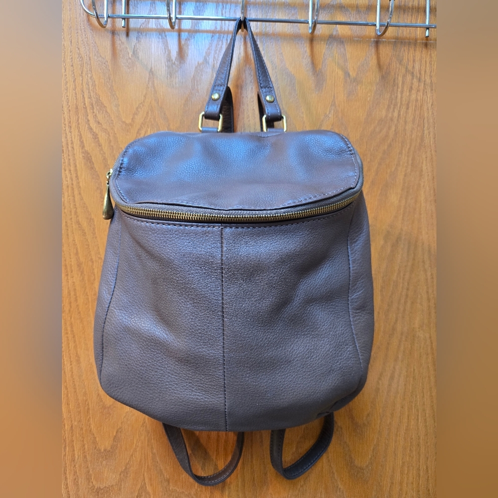 Brown Leather Women's Backpack Purse "River" By HOBO NWOT